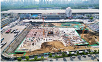 阜阳火车站站前广场施工忙